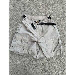 Rei Co-op Vintage 90s Women's Khaki Belted Hiking Shorts Elastic Waist XS